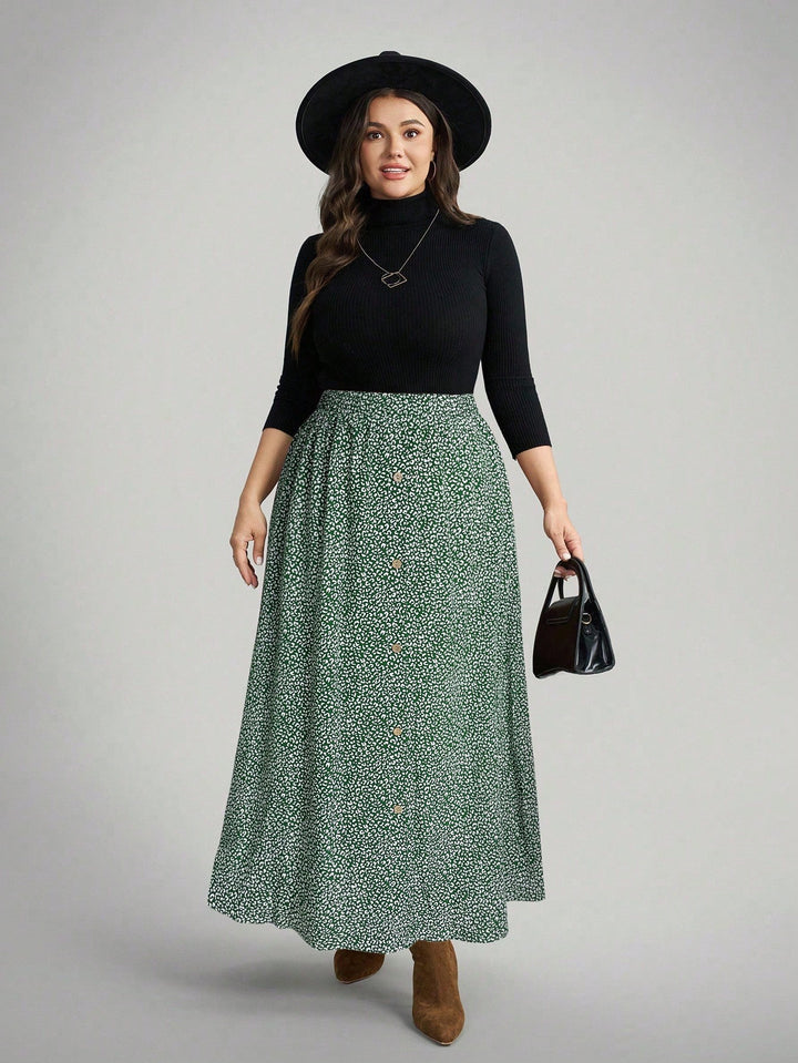 Fustă maxi SHEIN, verde