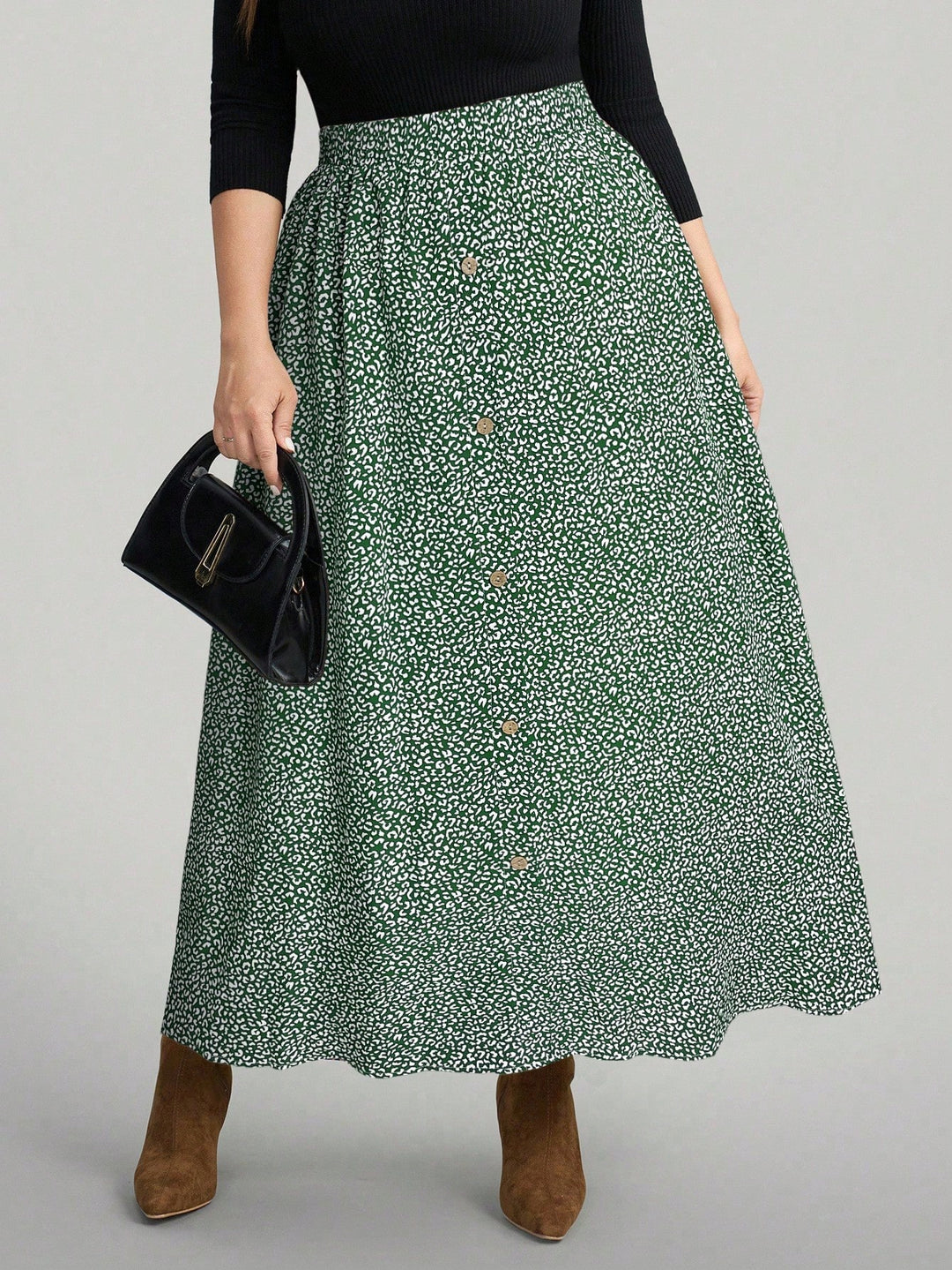 Fustă maxi SHEIN, verde