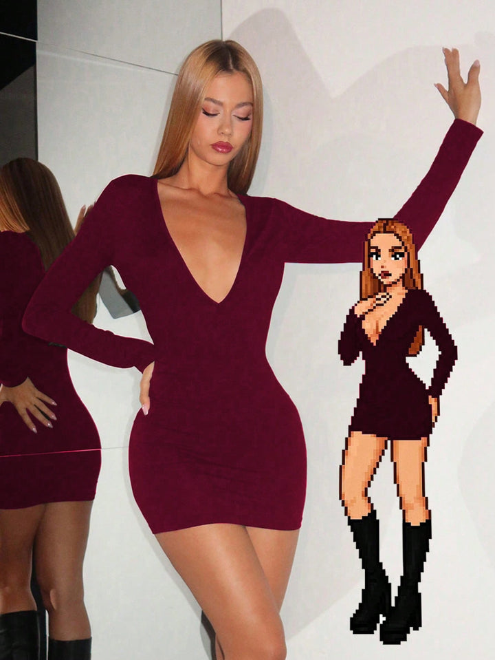 Rochie mini SHEIN, vișiniu