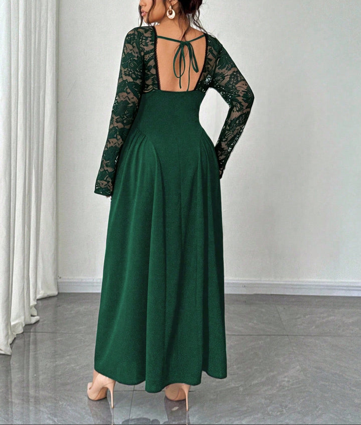 Shein Curve+ maxi ruha, zöld
