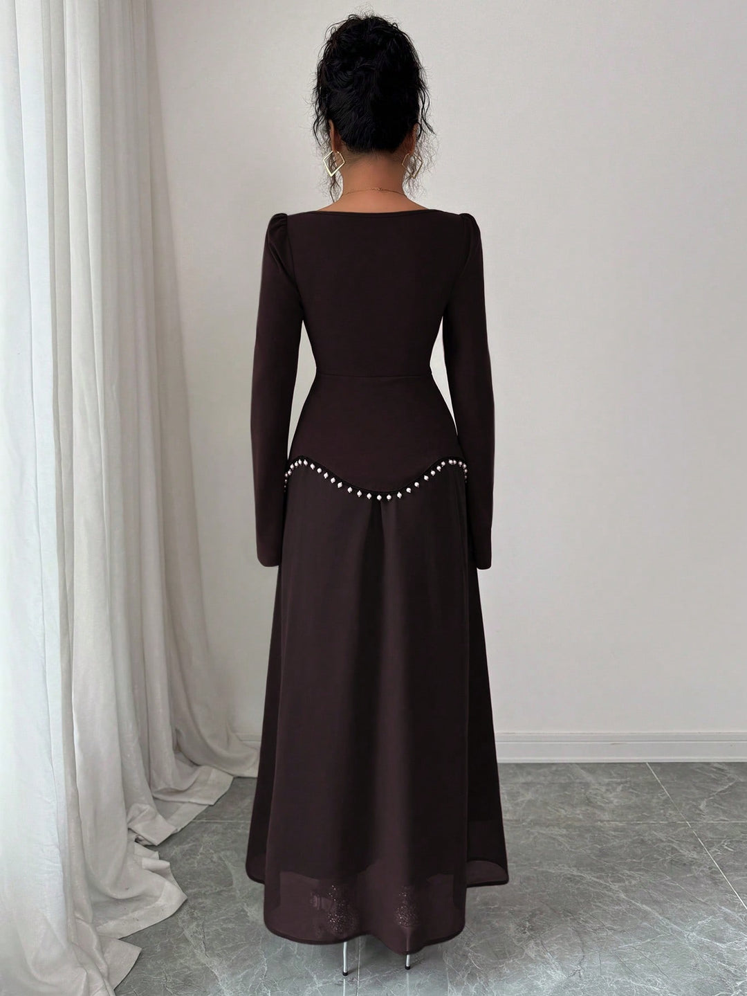 Rochie maxi SHEIN, maro