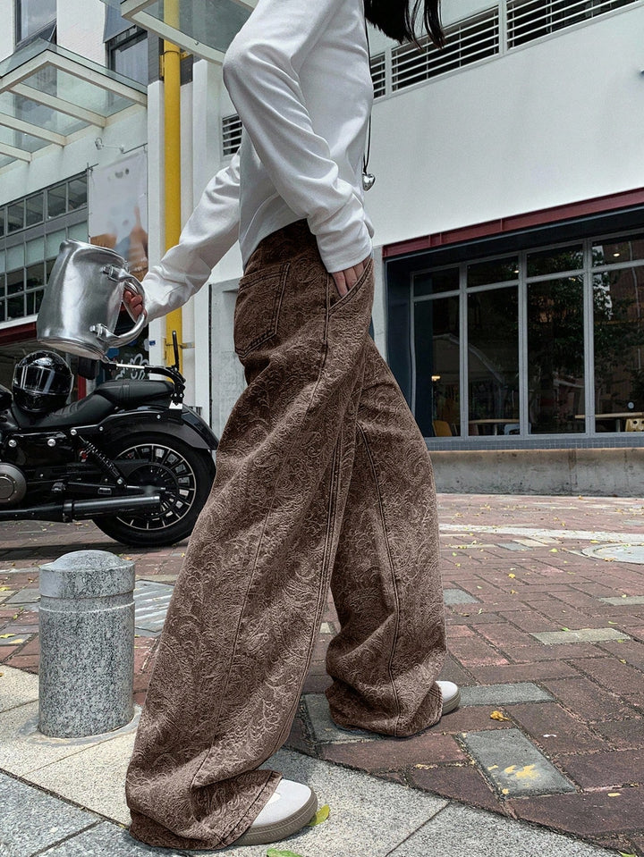 Pantaloni SHEIN, maro