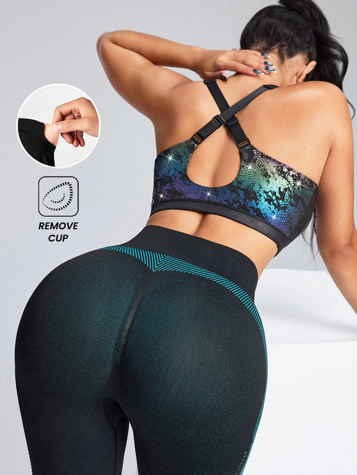 Bustieră sport SHEIN, negru