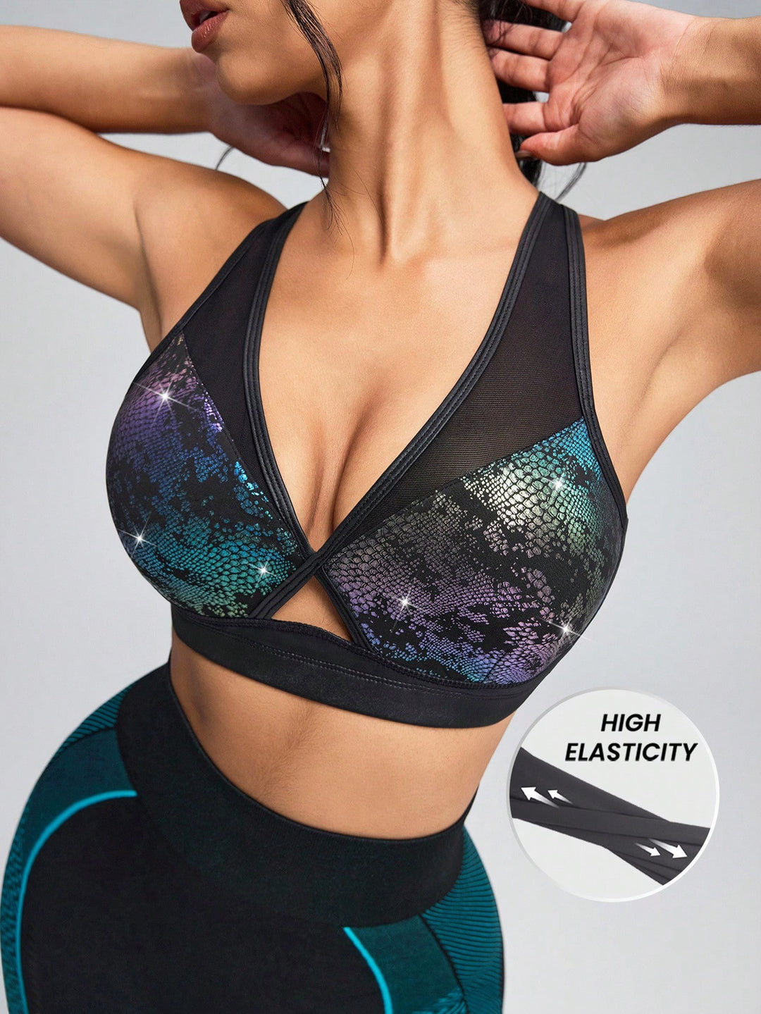 Bustieră sport SHEIN, negru