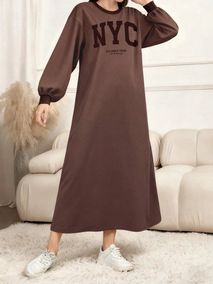 Rochie maxi SHEIN, maro