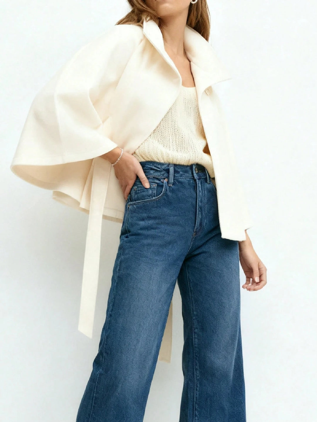 Jachetă Shein, crem