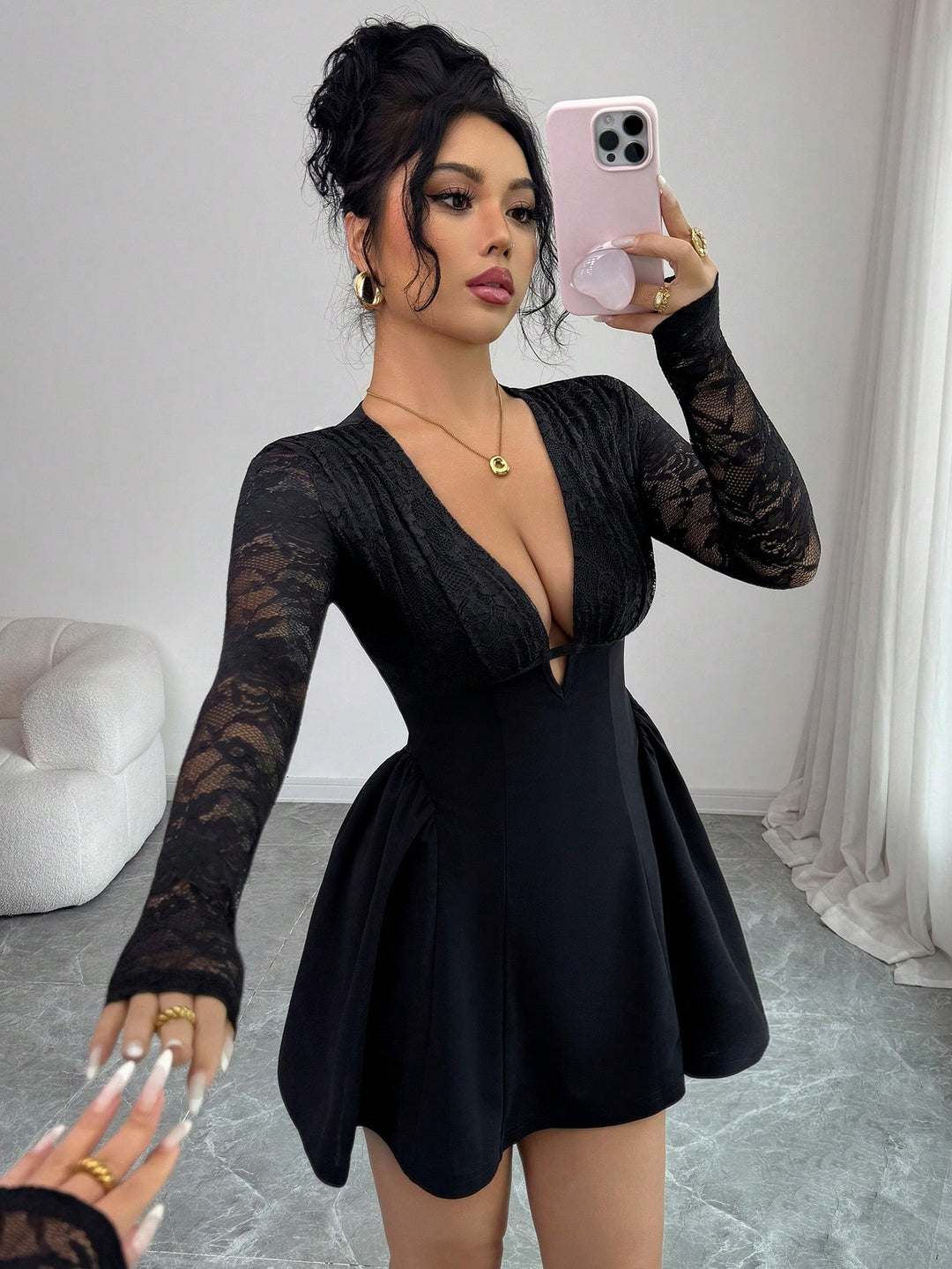 Rochie scurtă SHEIN, negru