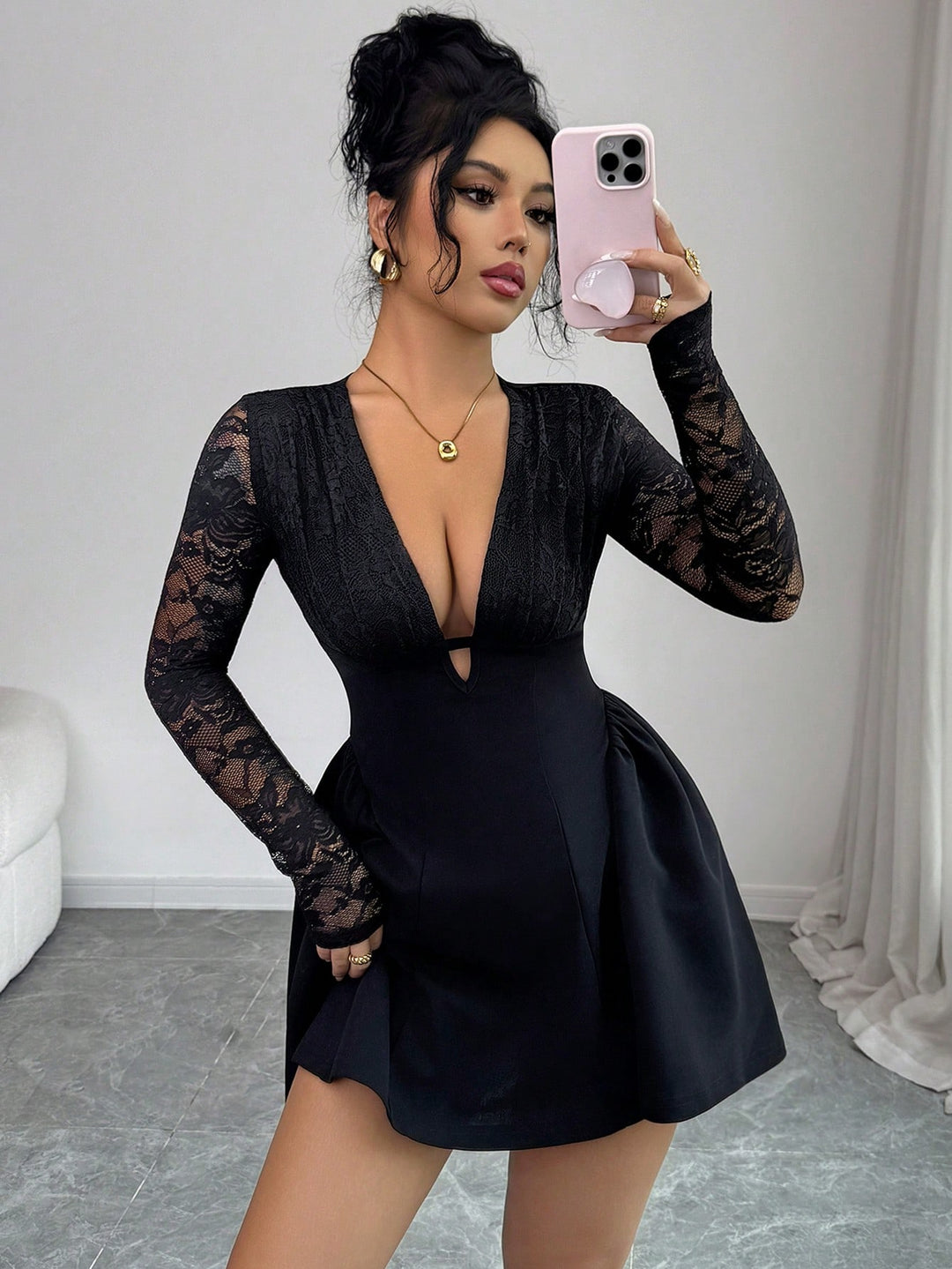 Rochie scurtă SHEIN, negru