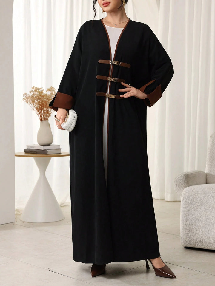 Cardigan lung SHEIN, negru