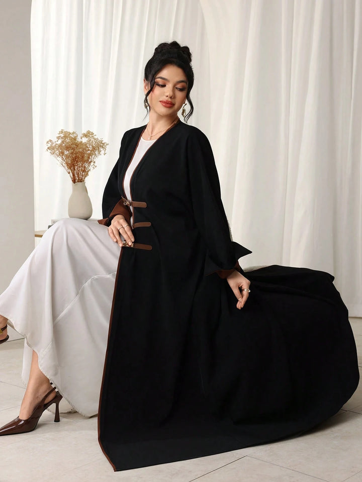 Cardigan lung SHEIN, negru