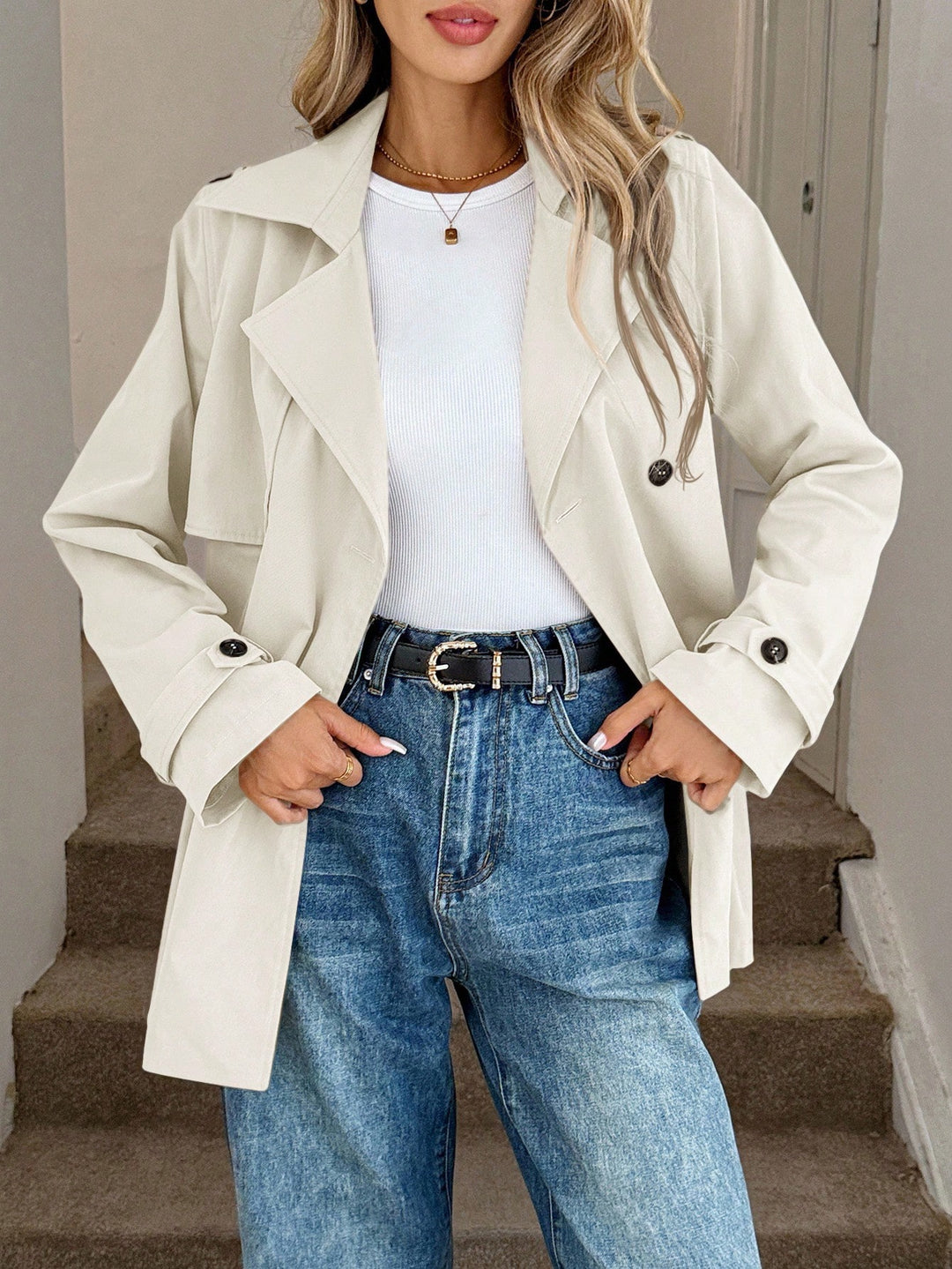 Trench SHEIN, bej