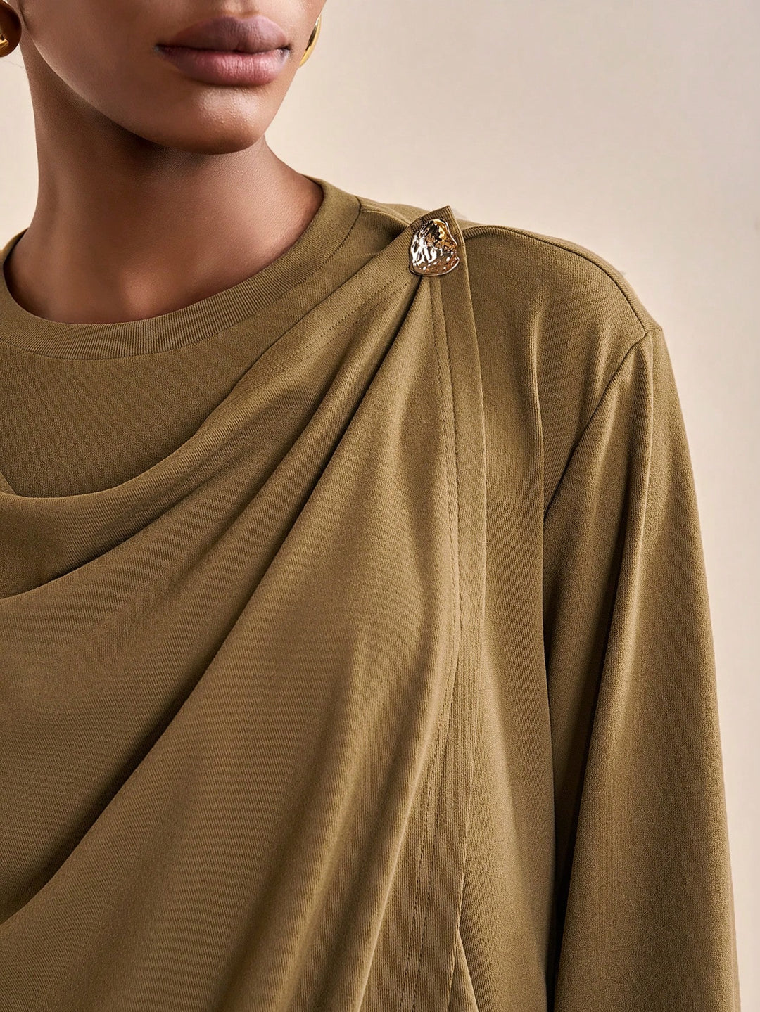 Top SHEIN, kaki