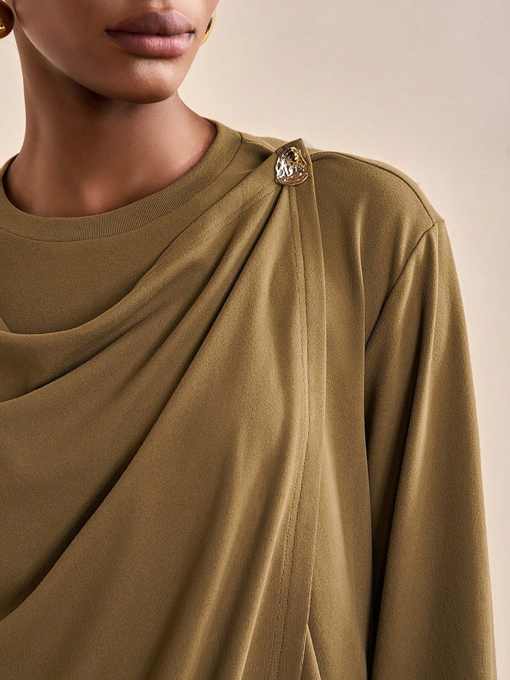 Top SHEIN, kaki