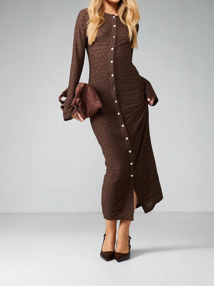 Rochie maxi SHEIN, maro