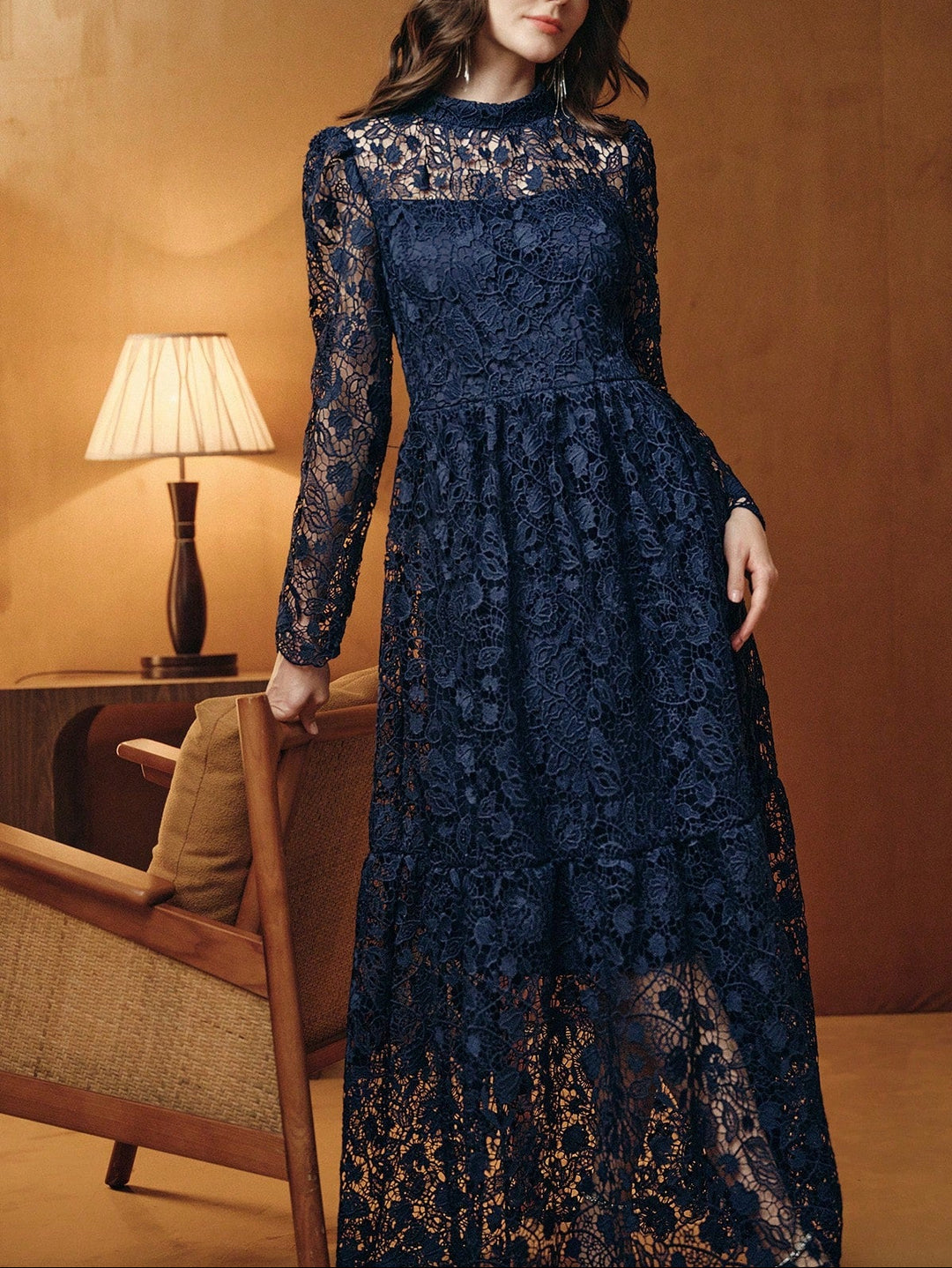 SHEIN maxi ruha, kék