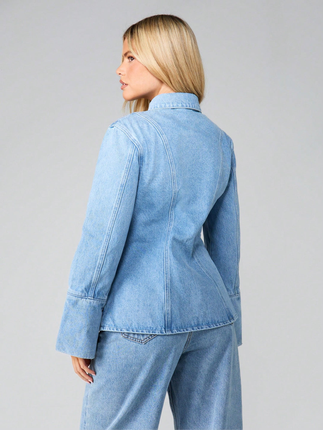 Jachetă denim SHEIN, albastru
