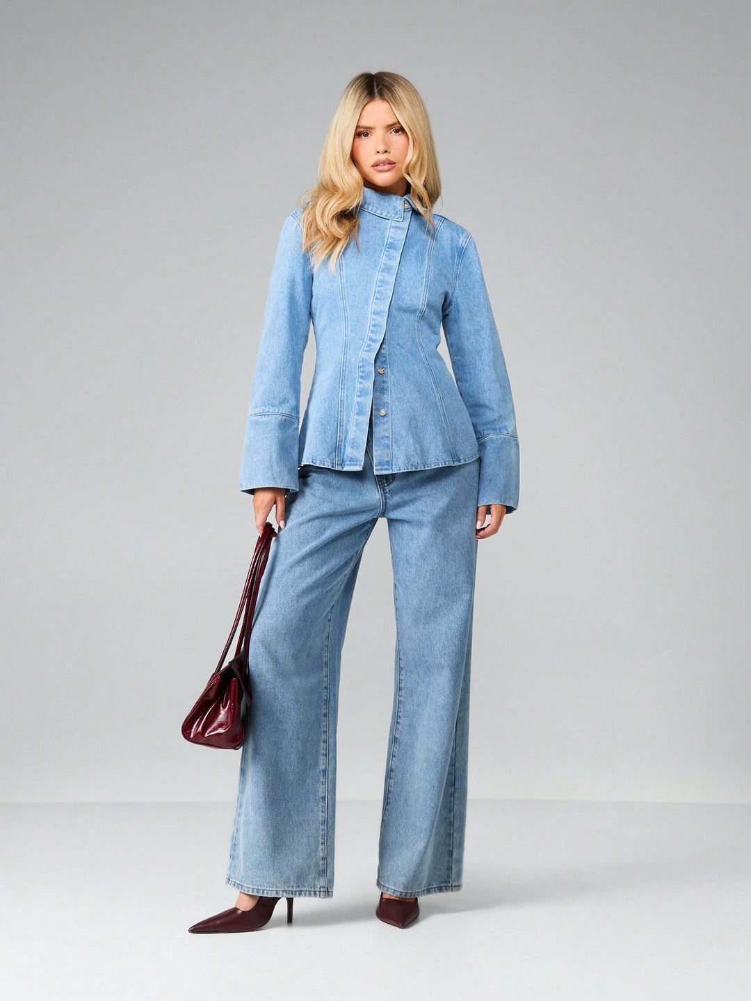 Jachetă denim SHEIN, albastru