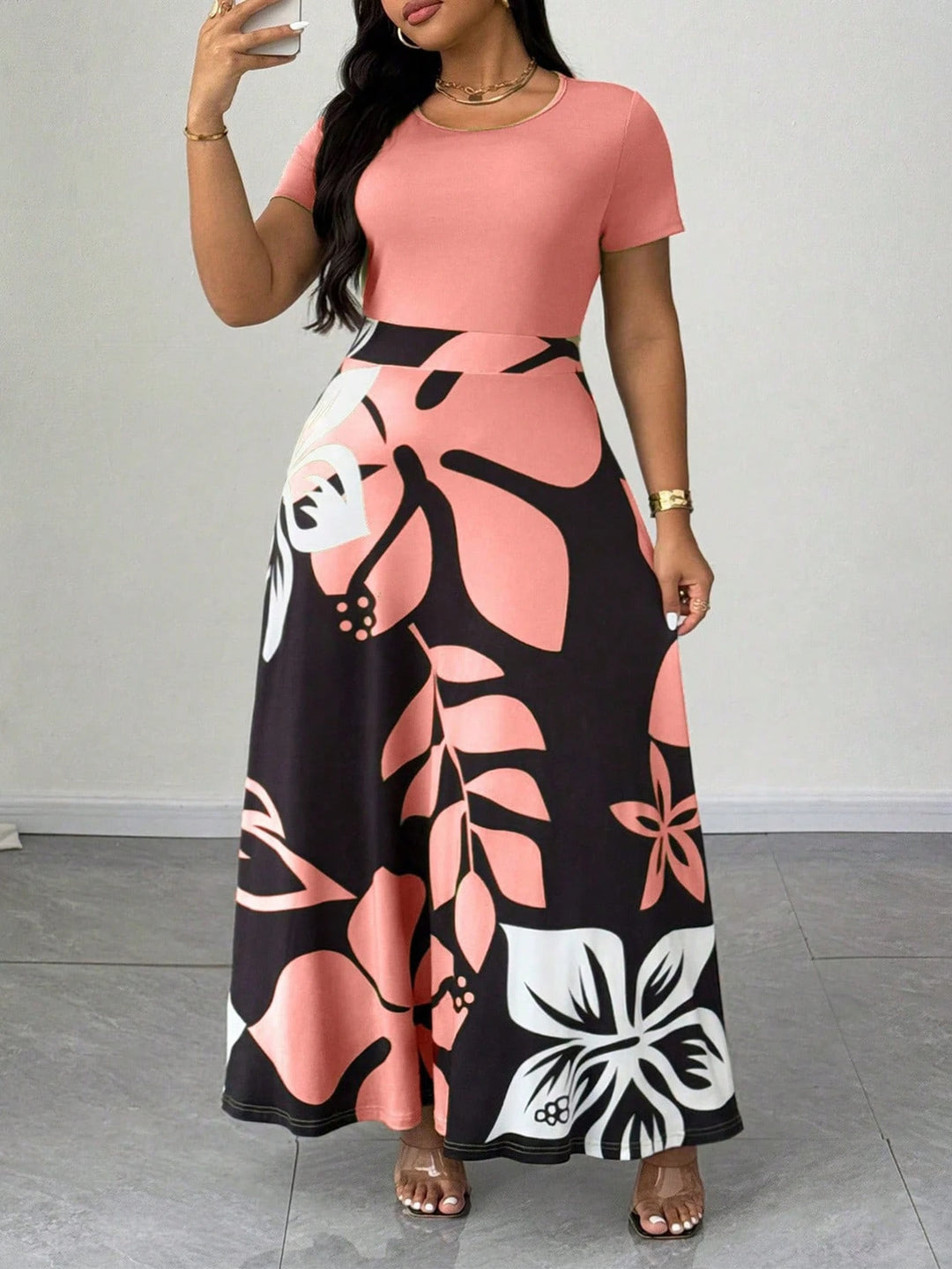 Rochie maxi SHEIN, mix culori