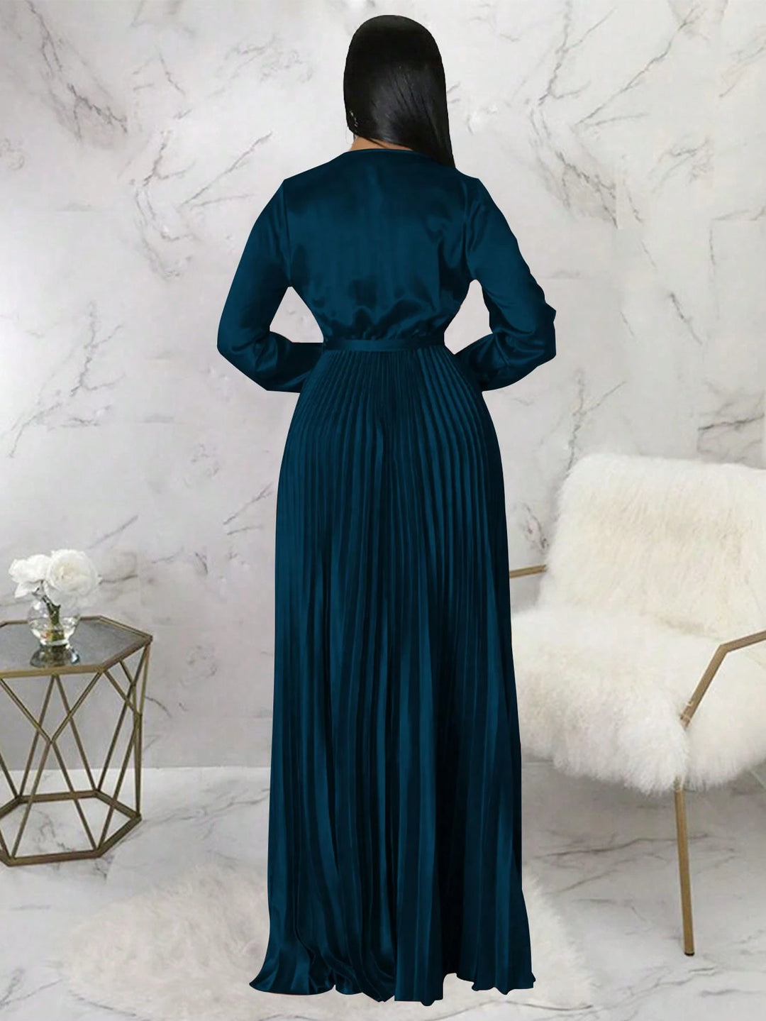 Rochie maxi SHEIN, turcoaz