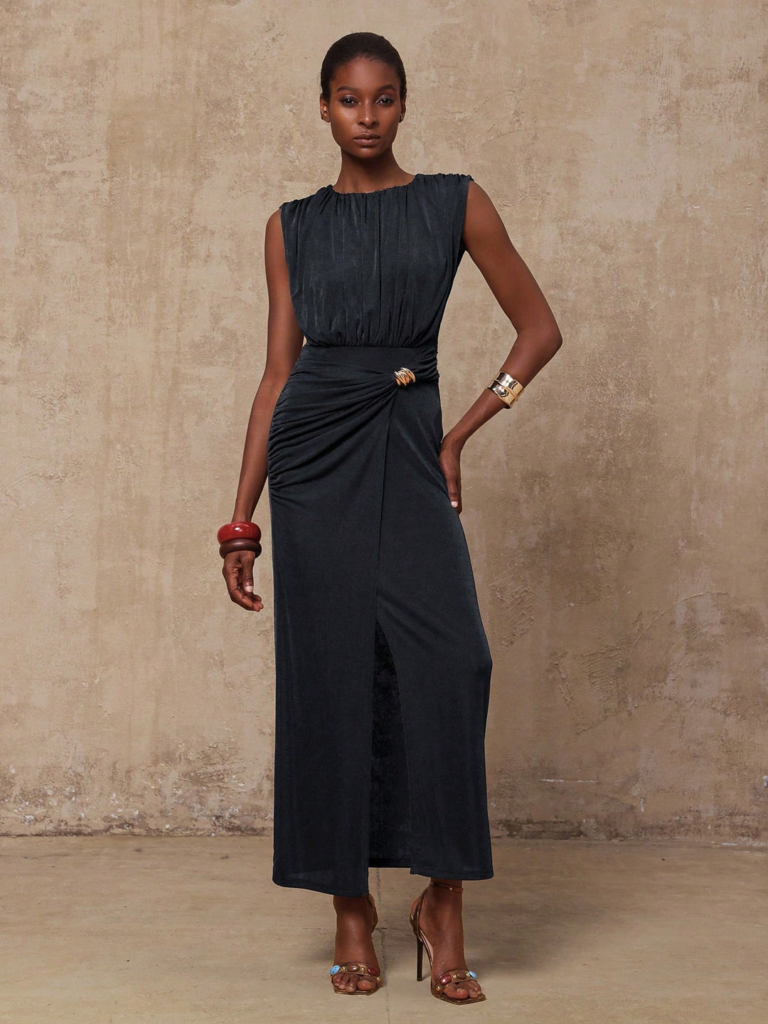 Rochie maxi SHEIN, gri