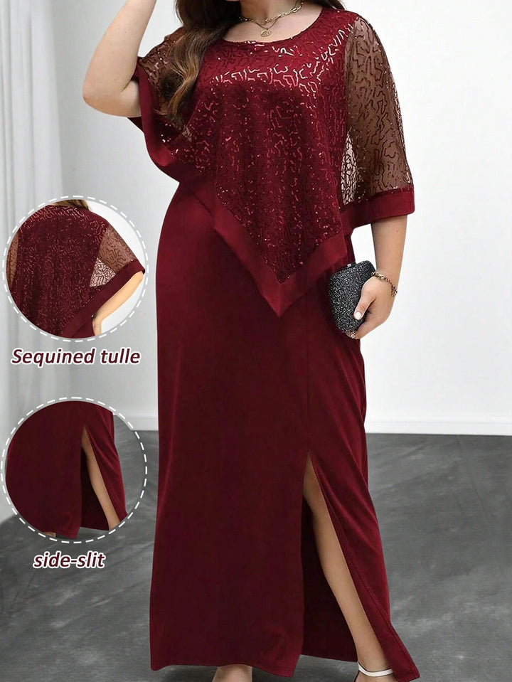 Rochie de ocazie SHEIN, vișiniu