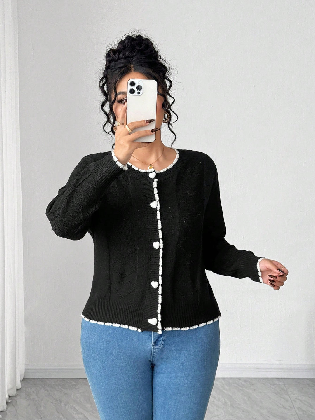 Cardigan SHEIN, negru
