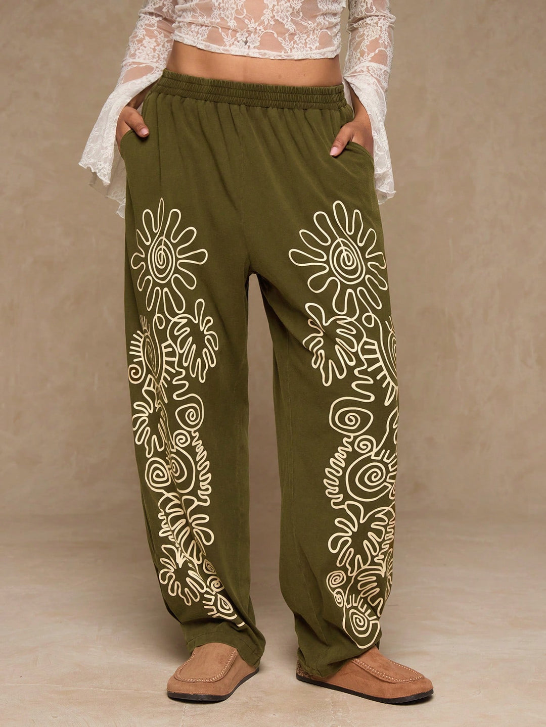 Pantaloni SHEIN, kaki