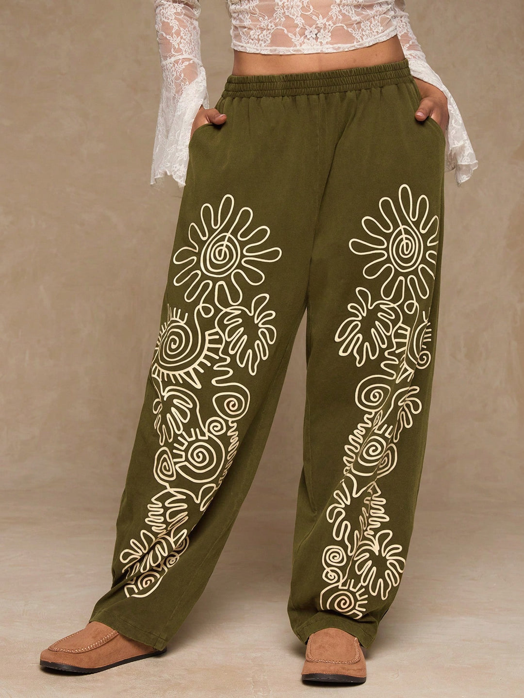 Pantaloni SHEIN, kaki