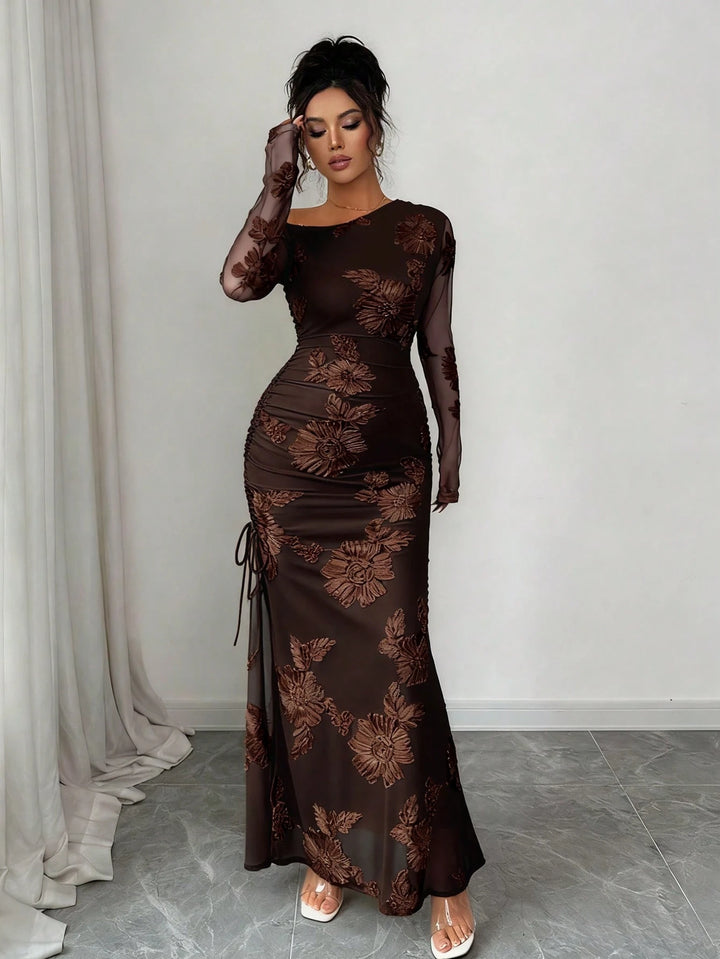 Rochie maxi SHEIN, maro