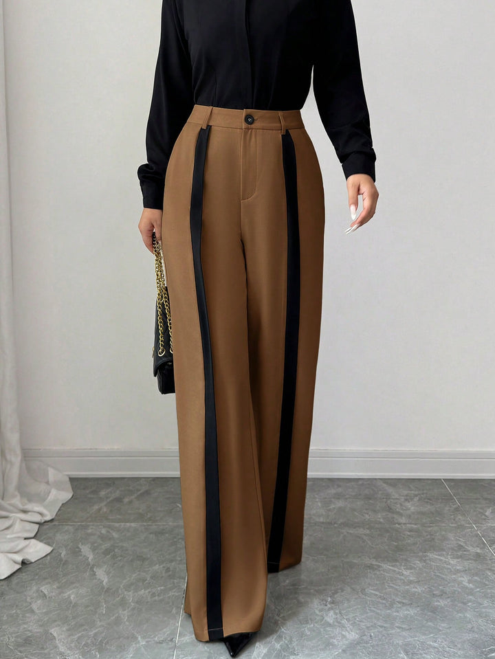 Pantaloni SHEIN, maro