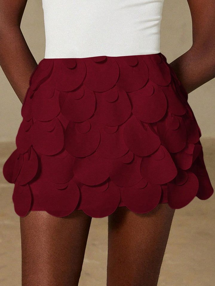 Shein skort, burgundvörös