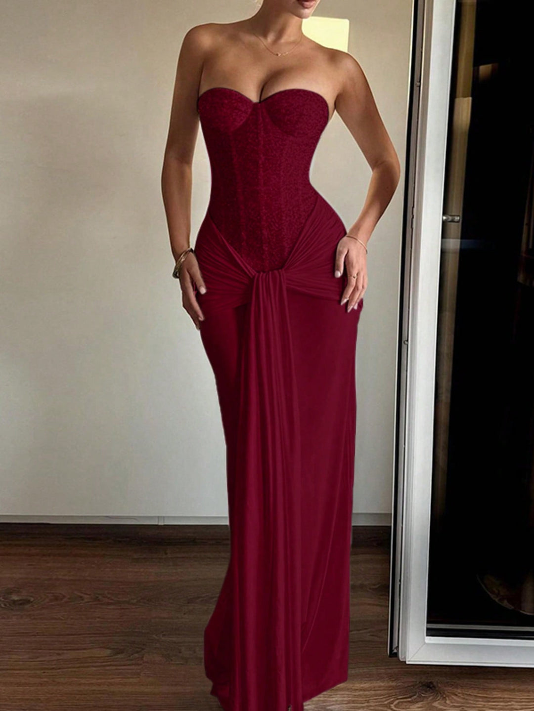 Rochie maxi SHEIN, vișiniu