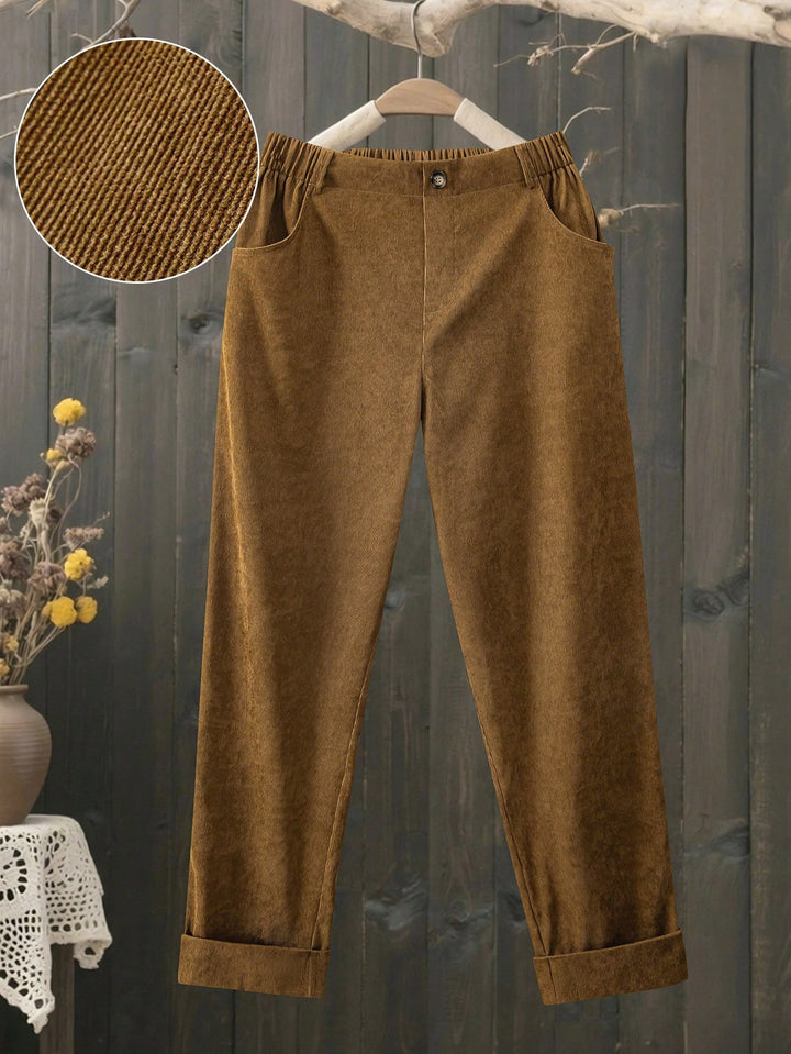 Pantaloni SHEIN, maro