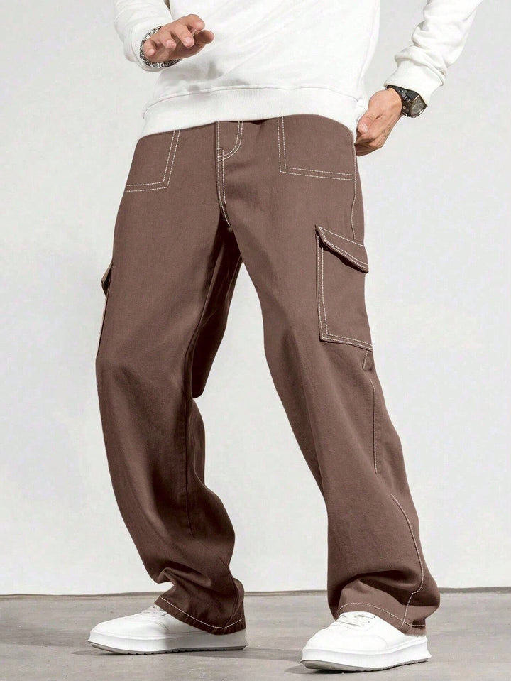 Pantaloni SHEIN, maro