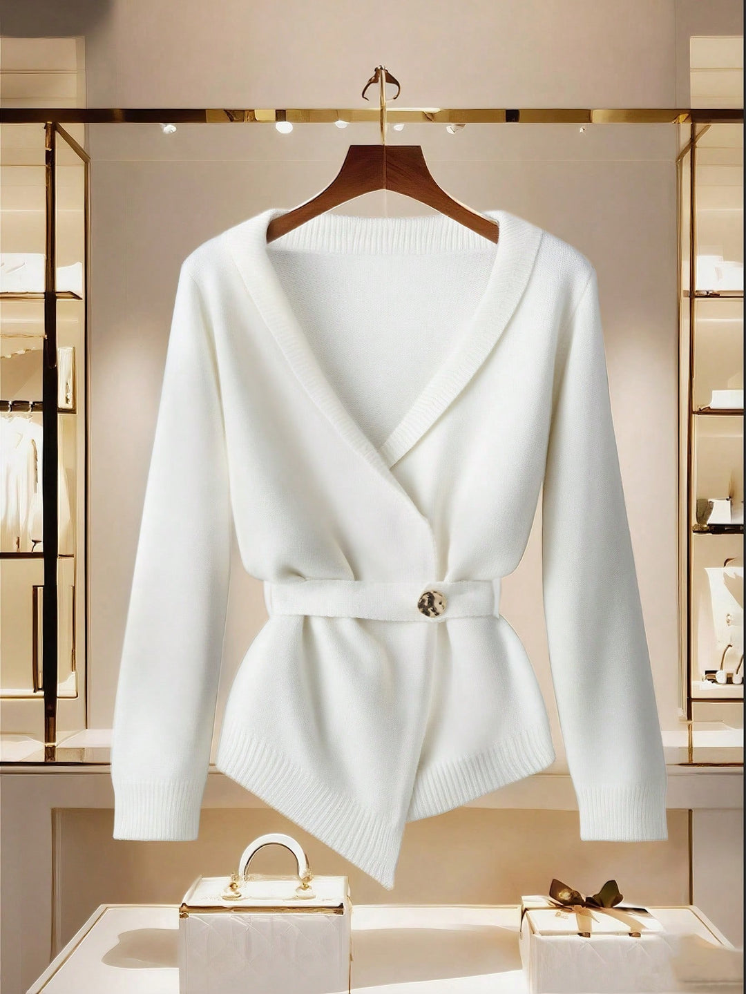 Cardigan SHEIN, alb