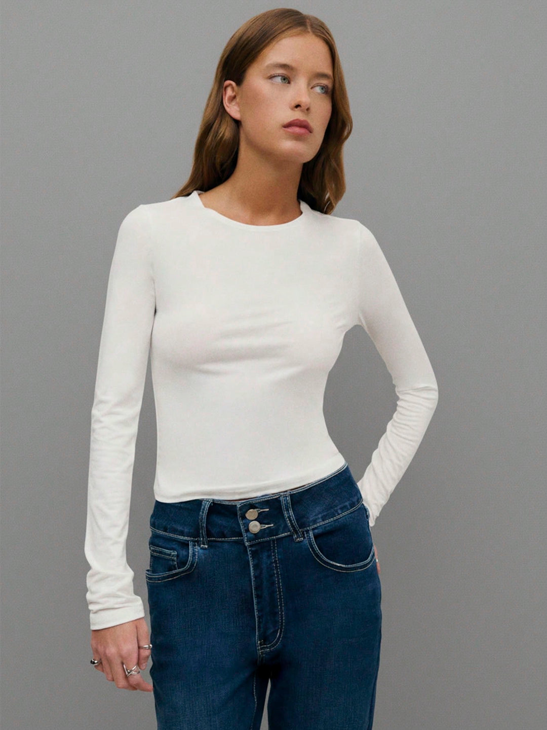 Top SHEIN, alb
