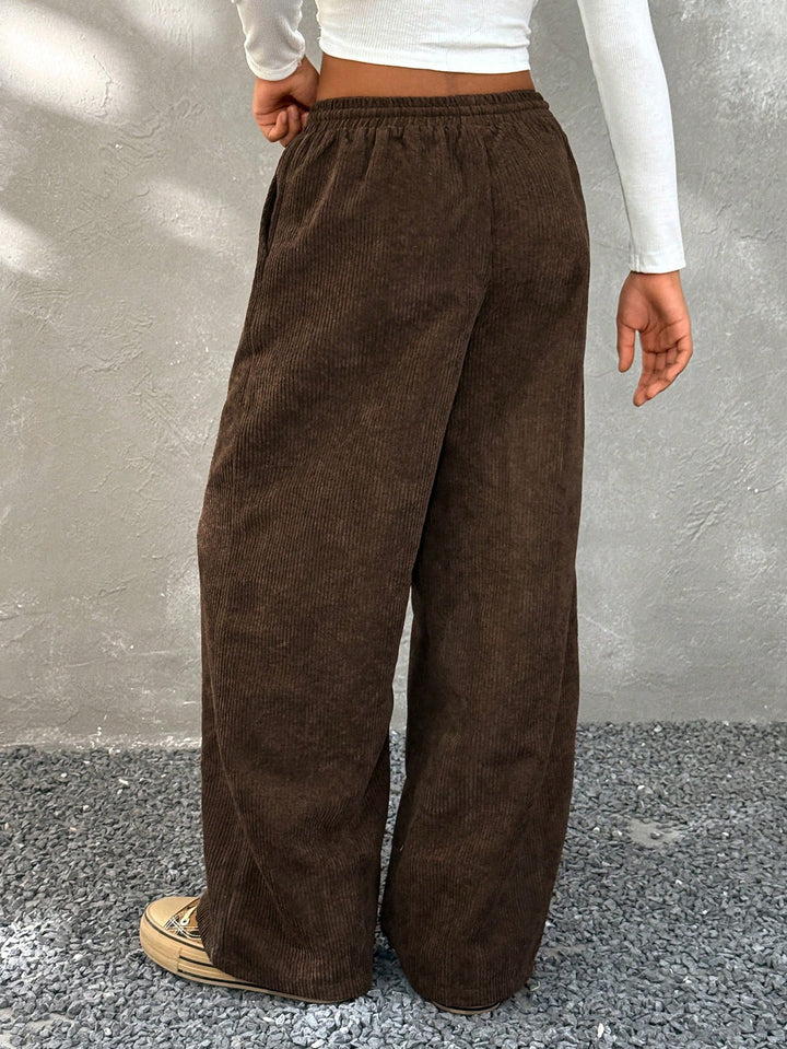 Pantaloni SHEIN, maro