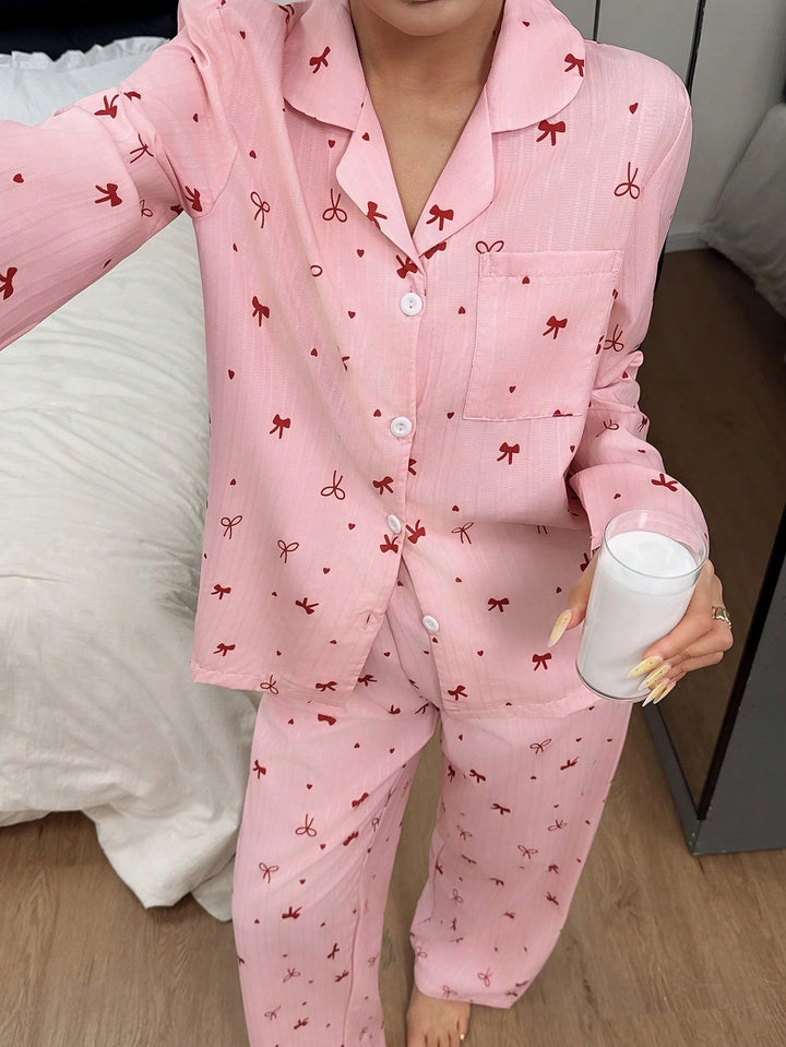 Compleu pijamale Shein, roz