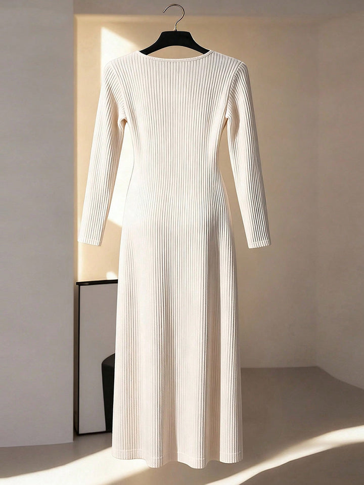 Rochie maxi SHEIN, crem