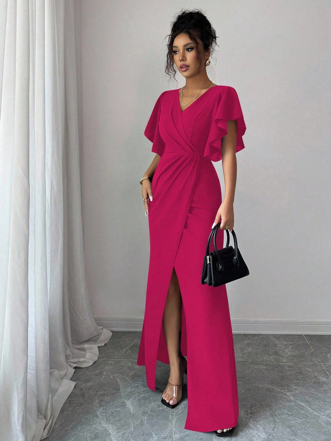 Rochie maxi SHEIN, roz