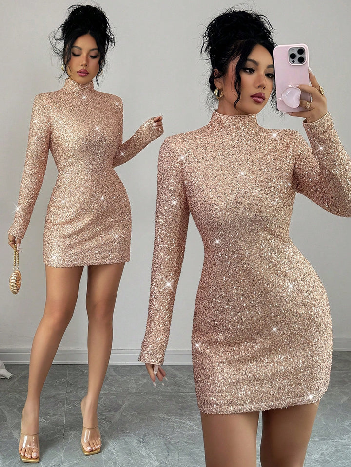 Rochie mini SHEIN, auriu