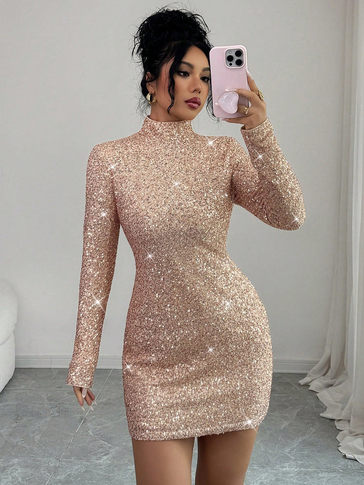 Rochie mini SHEIN, auriu