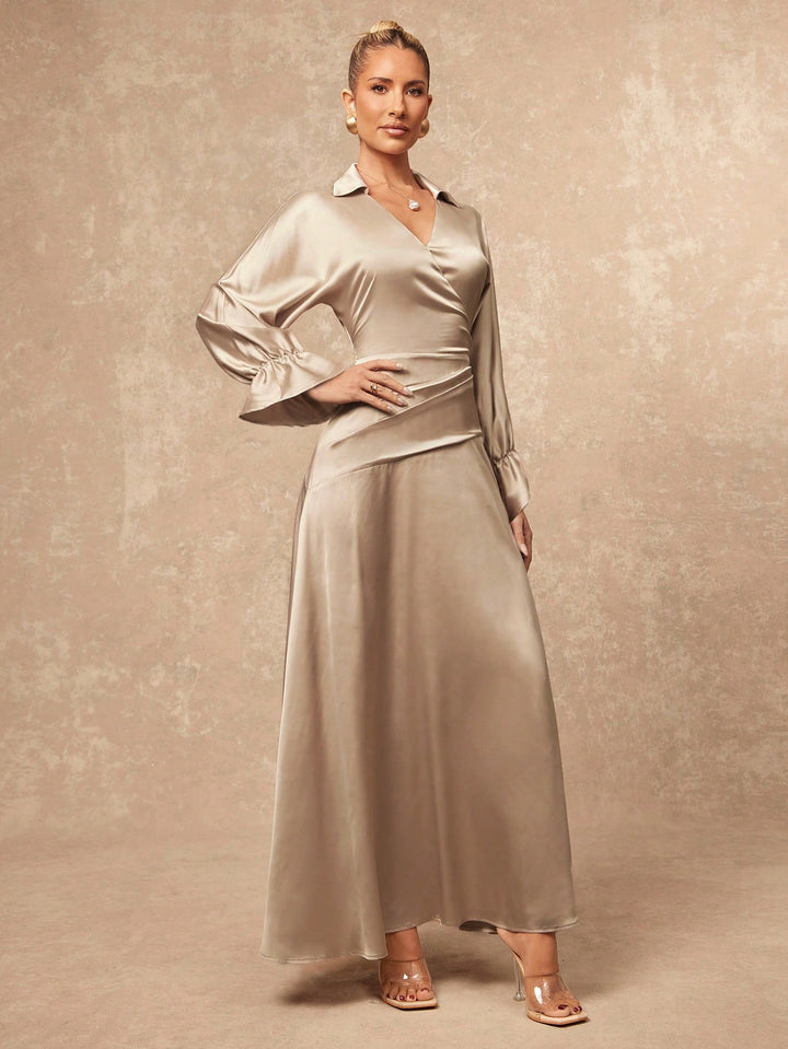 Rochie maxi SHEIN, kaki