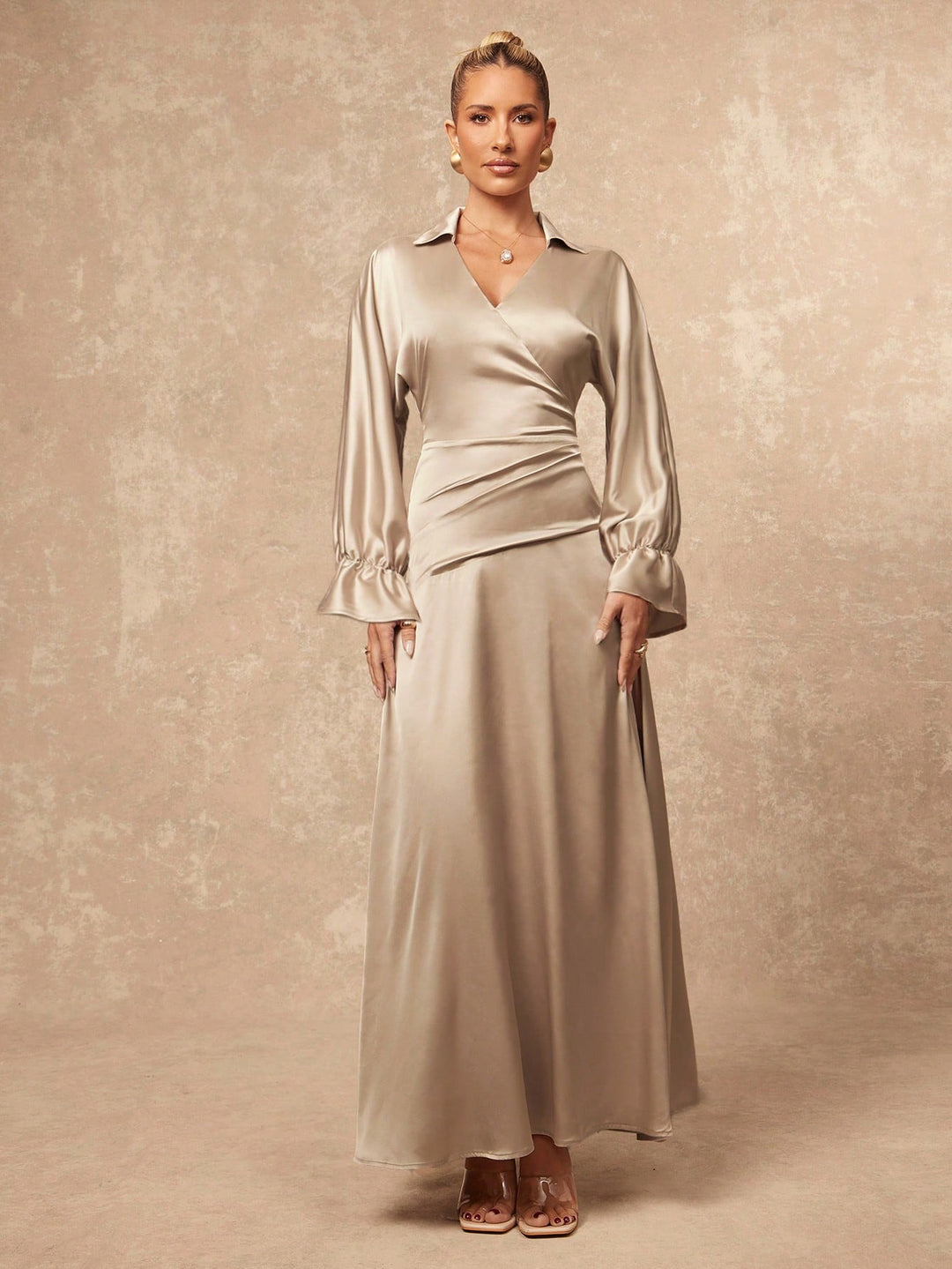 Rochie maxi SHEIN, kaki