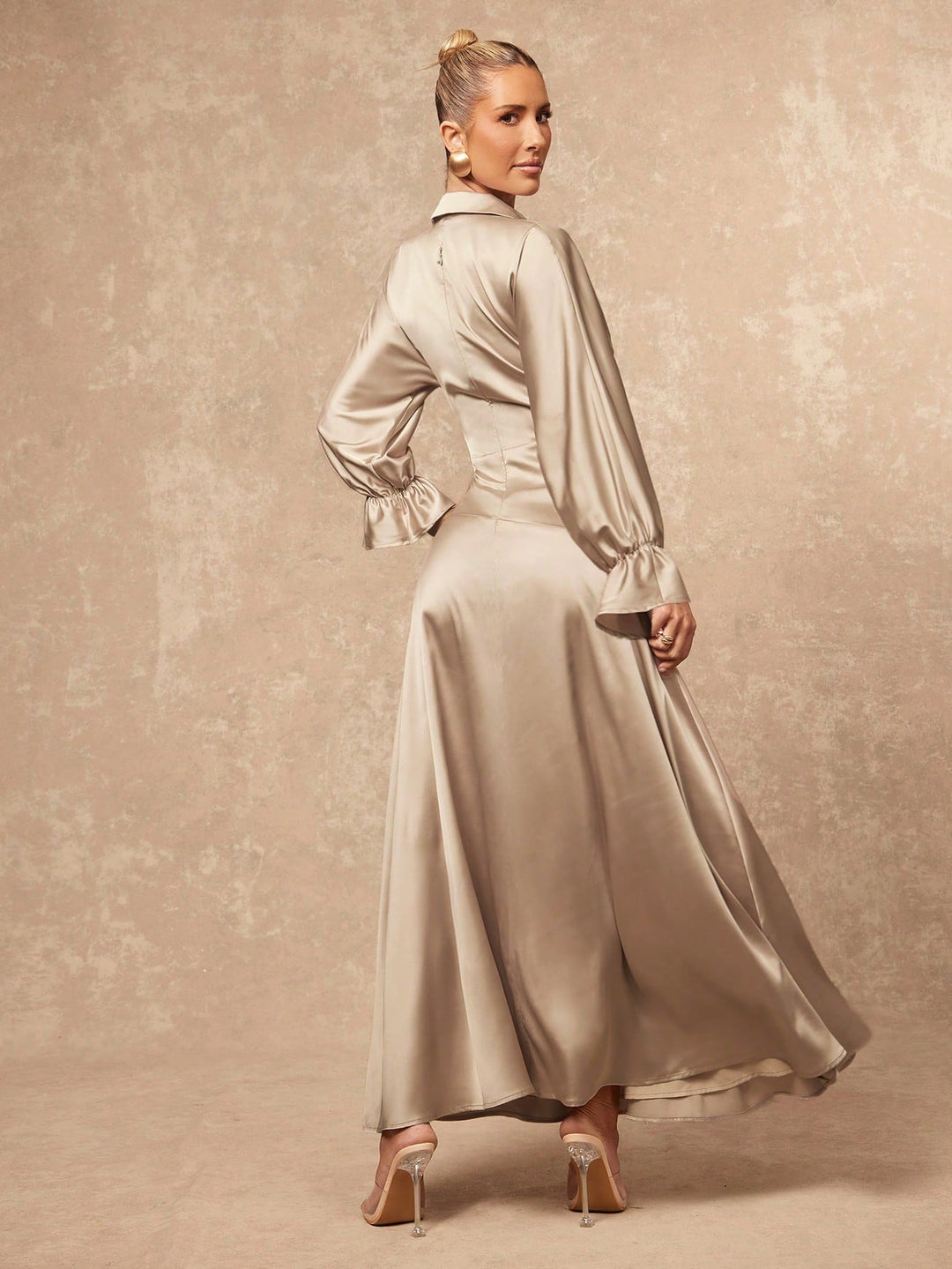 Rochie maxi SHEIN, kaki