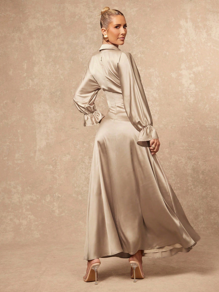 Rochie maxi SHEIN, kaki