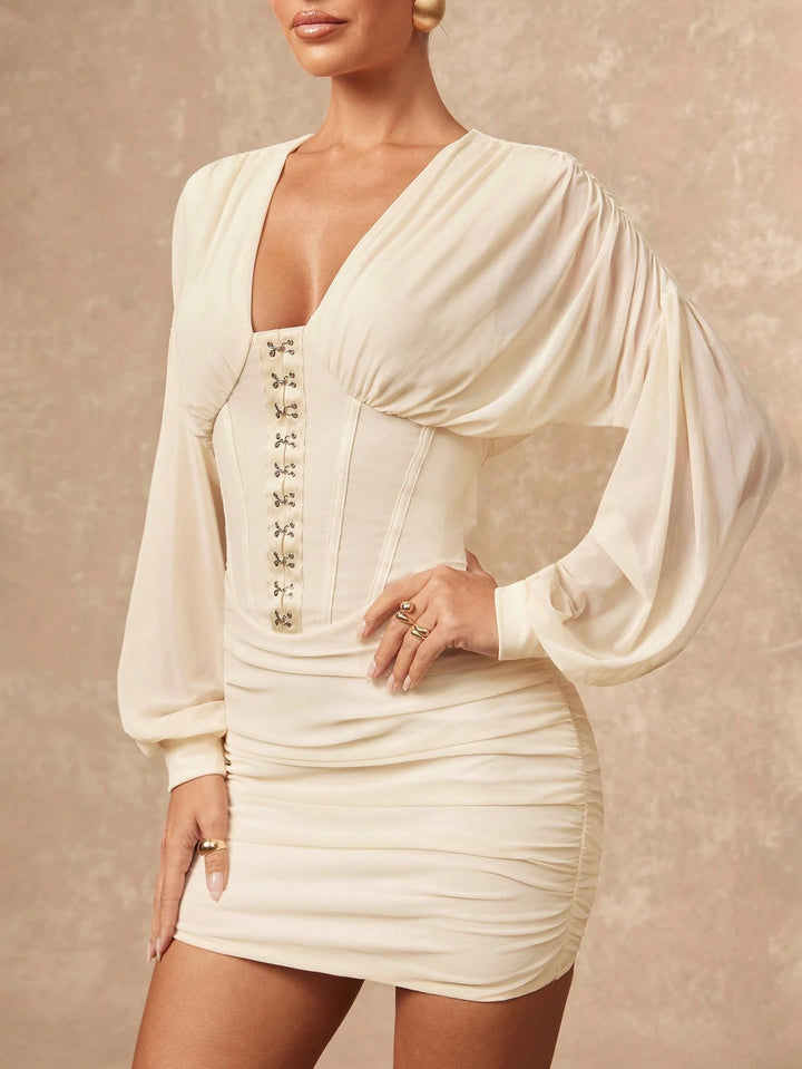 Rochie mini SHEIN, crem
