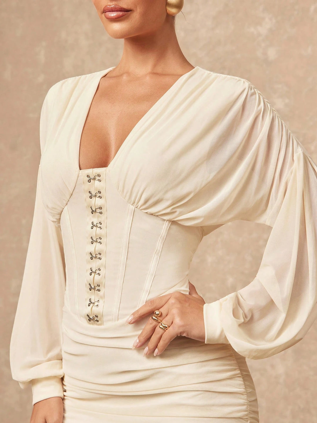 Rochie mini SHEIN, crem