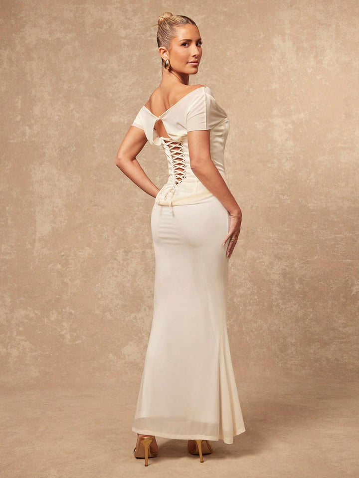 Rochie maxi SHEIN, bej