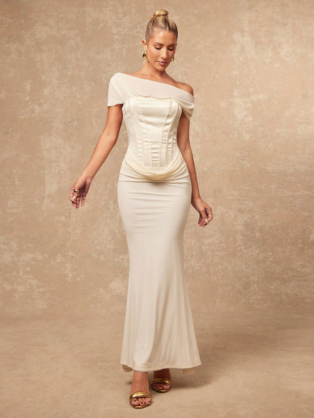 Rochie maxi SHEIN, bej